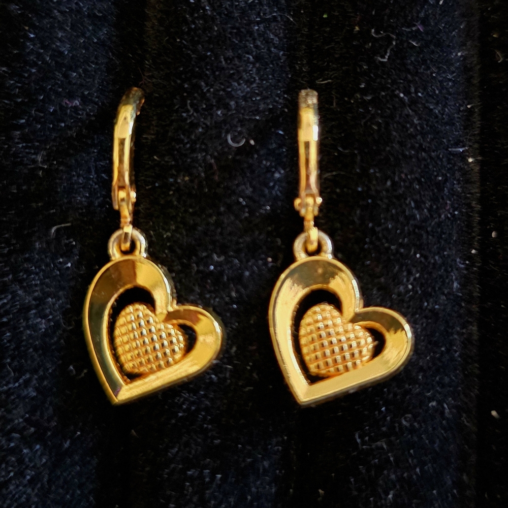Gold Heart Earrings